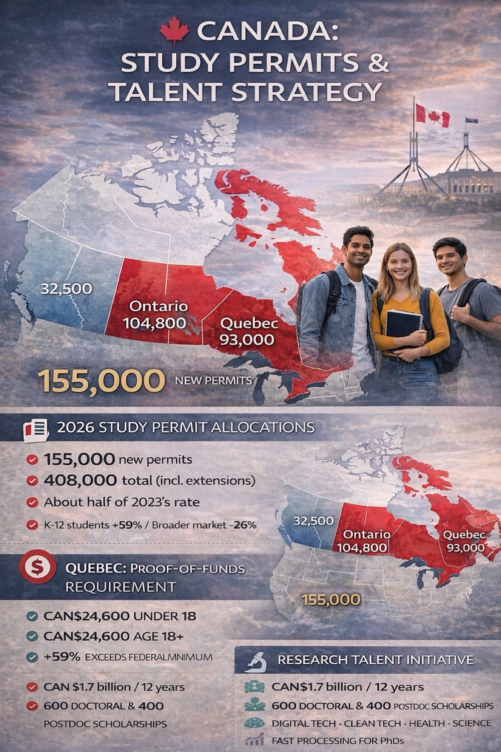 Canada Study Permit Allocations 2026